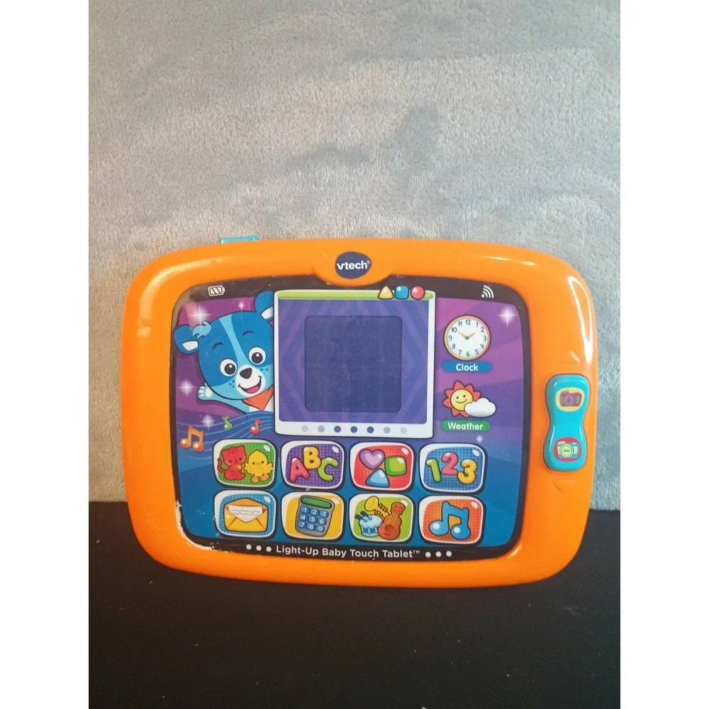 VTech Light-Up Baby Touch Tablet Orange‎ Interactive Learning Toy Music ABC 123